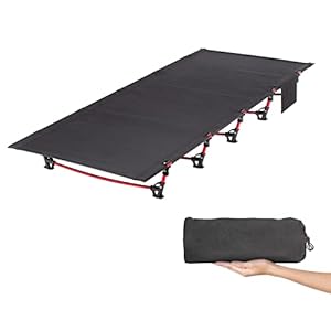 Leogreen Leichtes Campingbett Klappbett 192cm Schwarz