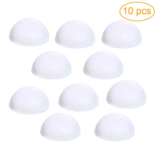 Toddmomy 10 Stks 5 Cm Witte Schuimballen Diy Piepschuim Vormige Halve Ballen Modellering Piepschuim Ornament Voor Diy… - Image 3