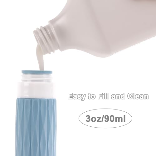 Travel Bottles for Toiletries, Travel Size Toiletries, TSA Approved 3oz Size Toiletry Containers, Leakproof & Refillable Silicone Bottles for Shampoo Conditioner (Grey)2