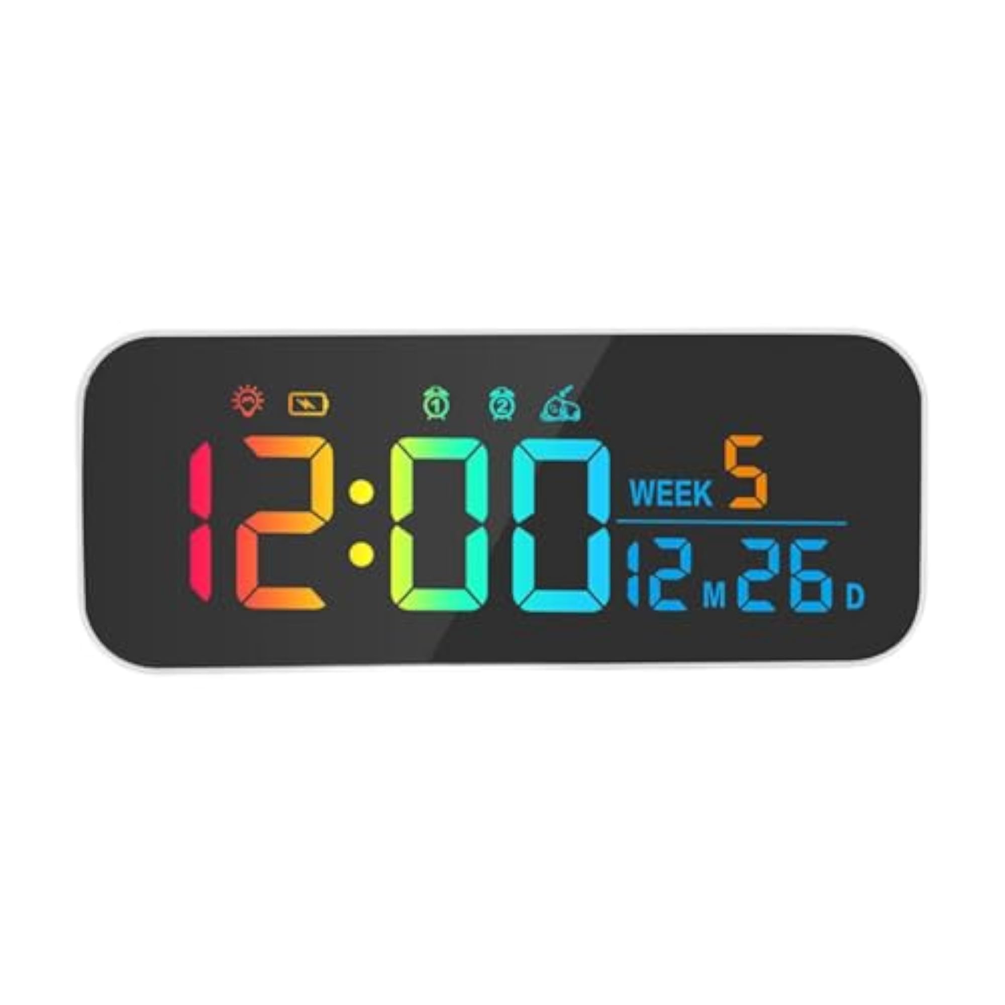 Digital Memory Function Desktop Clock, Black