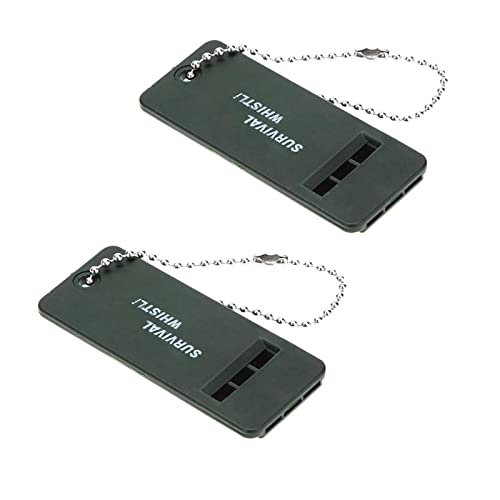 MERISHOPP 2Pcs Emergency Survival Whistle Outdoor Camping Hiking Safety Tool Green| Sports Equipment | Training Gear-image-10