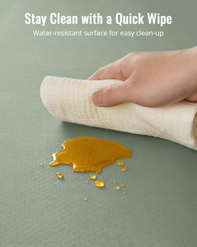 image for Blissful Diary Baby Splat Mat for Under High Chair, 50.4 x 50.4 Inch W