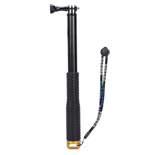 Brazo de extensión portátil para selfie, barra de extensión de aleación de aluminio de 19 pulgadas para capturar gran angular con cámaras de acción, palo invisible para selfie