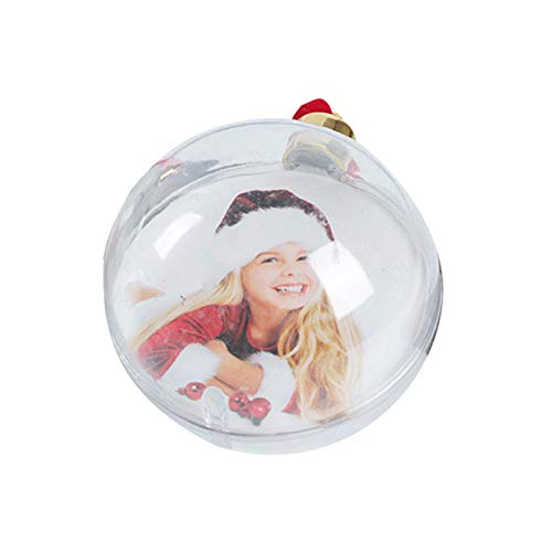Bola De Adorno Fotográfico - Bola Colgante Transparente Para Fotos, Decoraciones Navideñas Para Fotografías Familiares | Colgante De Árbol Personalizado, Adorno Navideño Con Foto De Bricolaje Para Cel