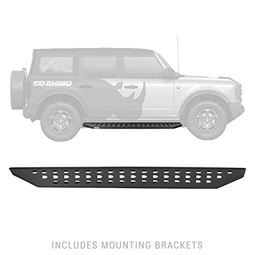 Go Rhino! 69412973Pc Rb20 Running Boards - Complete Kit: Rb20 Running Board + Brackets,Black #TOP25