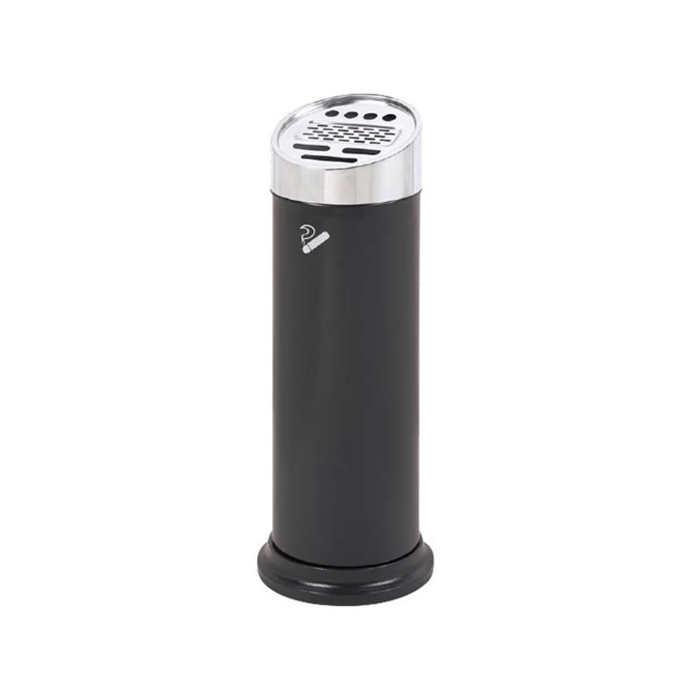 Kw3ns8bp5r Black Pillar Ashtray Floor Standing Ash Pillar Stainless Steel For Outdoor