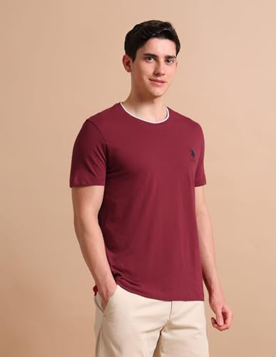 Image of U.S. POLO ASSN. Solid Cotton T-Shirts for Men - Breathable & Comfortable, Half Sleeves Mens Casual T Shirts