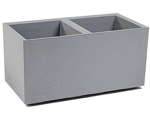 Ondis24 Pflanzkübel Caro Beton Optik Blumenkübel mit Rollen aus...