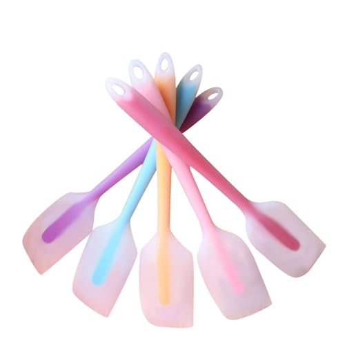 Silicone Spatulas, 8.3 inch Rubber Spatula Heat Resistant Seamless One Piece Design Non-Stick Flexible Scrapers Baking Mixing Tool (5 Piece)