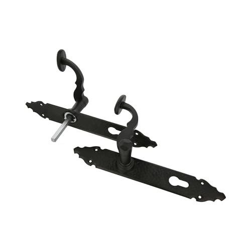 Amig - Set of 2 Door Handles for Passage Doors Mod.100PB90, Black, 90 mm - Image 3