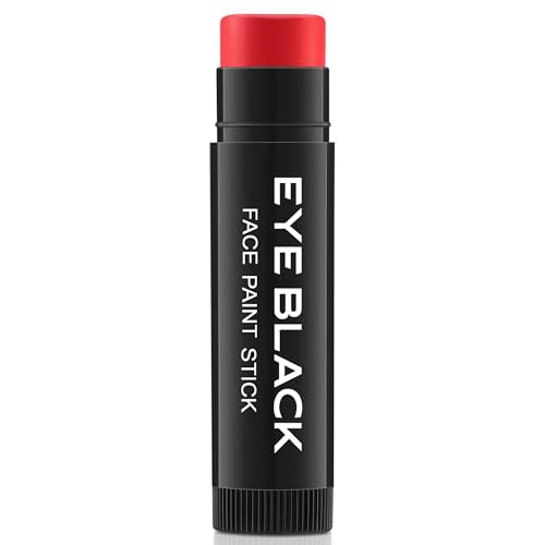 CCBeauty Red Eye Black Stick for Multi Sports Anti-Glare EyeBlack For Baseball Football Softball Lacrosse Water-Proof Eye Black Grease Paint For Athletes & fans