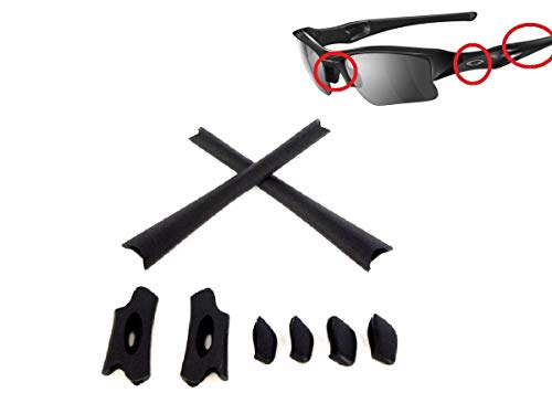 Galaxy Replacement lenses For Oakley Flak Jacket Sunglasses Rubber Kits Black