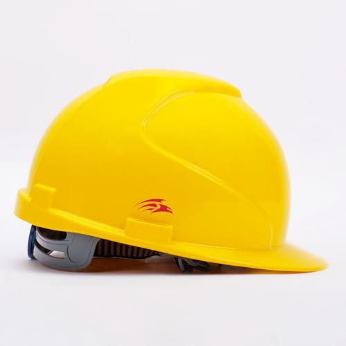 Image of PERF Safety Helmet for Construction & Outdoor Work|Easy 3D Fitting System for Any Head Size|Lightweight|4-Point Support Easy Impact Absorption Sweatband|Maxxtra|Yellow