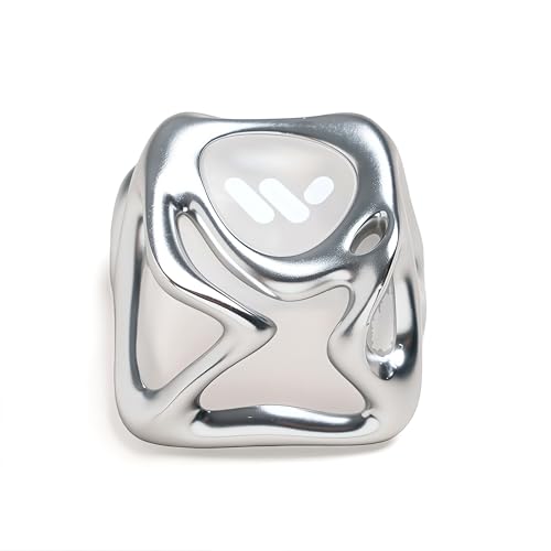 Image of dagaladoo Metal Translucent 1U Keycaps for Mechanical Keyboard,Transparent Keyboard caps Shine Through, 1U Silvery Clear Key caps Replacement for RGB mx Key Cap(only one keycap)