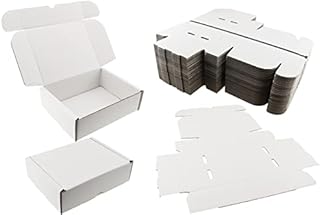 25 x White Shipping Boxes Postal MAILING Gift Wedding Packet Small Parcel Cardboard  Size: 17.5cm x 14cm x 6cm  7" x 5.5" x 2.25" Fast DELIVERY