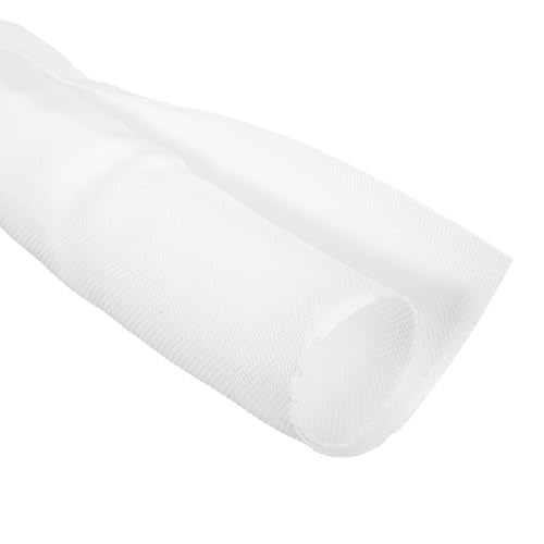 MECCANIXITY Tubo espiral dividido de 11-4/5 pulgadas diámetro interior, 10 pies, protector de cables de poliéster para cables USB y de alimentación, blanco miniatura 1