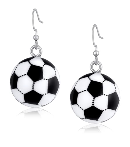 World Soccer Cup Dangle Earrings for Women Football Sports Drop Earrings Cute Earrings for Soccer Theme Celebration Party Jewelry for Womens Summer Trendy Fashion Accessories
