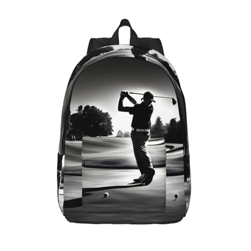Sac à dos universitaire imprimé golf idéal pour le train