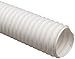 Flexadux T-7 Thermoplastic Rubber Duct Hose, White, 8" ID, 0.030" Wall, 25