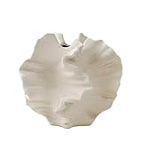 Keramik Vase, Keramik Korallenvase, Beige Moderne Vasen für Nordisches, ästhetische Boho Blumenvase für Zuhause, für Tafelaufsätze, Schreibtisch oder Zuhause, Wohnzimmer und Hochzeit