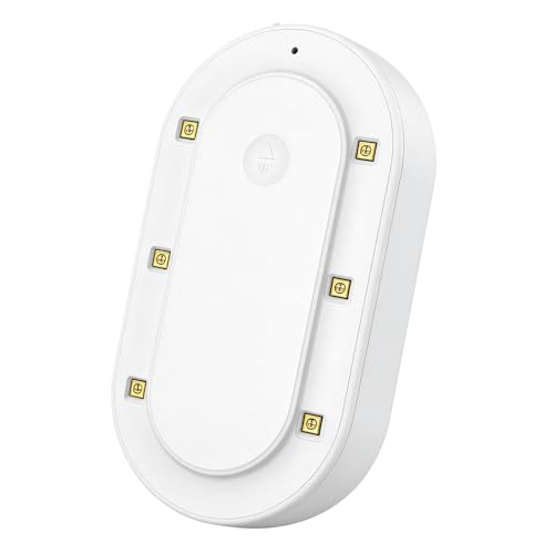 GEVOODIX Automatic UV Toilet Freshener Hands-Free Toilet Hygiene with Motion Sensor 6 UV LEDs Type-C Charging 70-Day Battery Fresh Bathroom (White)