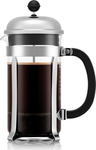 Image of Bodum 34oz Chambord French Press Coffee Maker, High-Heat Borosilicate Glass, Polished Stainless Steel – Made in Portugal