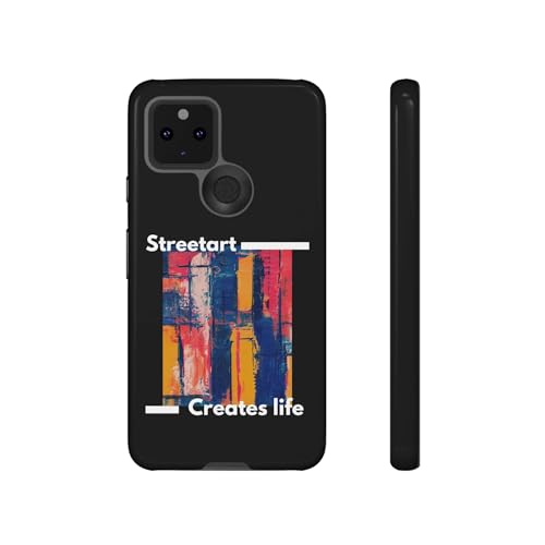 Coque Google Pixel 5 5G Street Art protection rigide brillante pour smartphone