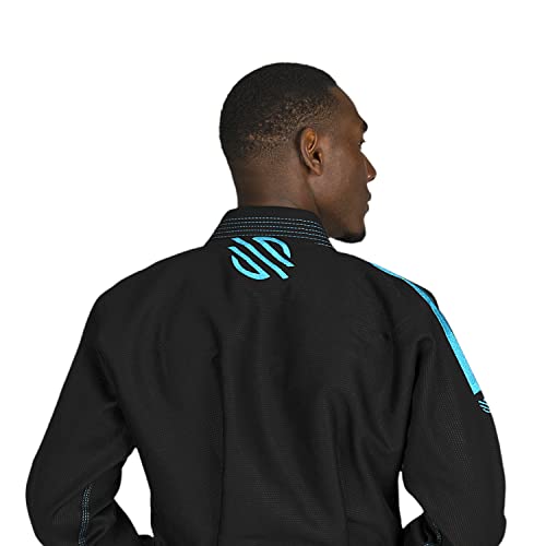 Sanabul Core Competition Bjj Gi For Men | Premium Brazilian Jiu Jitsu Gi | Ibjjf Competition And Training Preshrunk Fabric (Black/Blue, A1) #TOP7