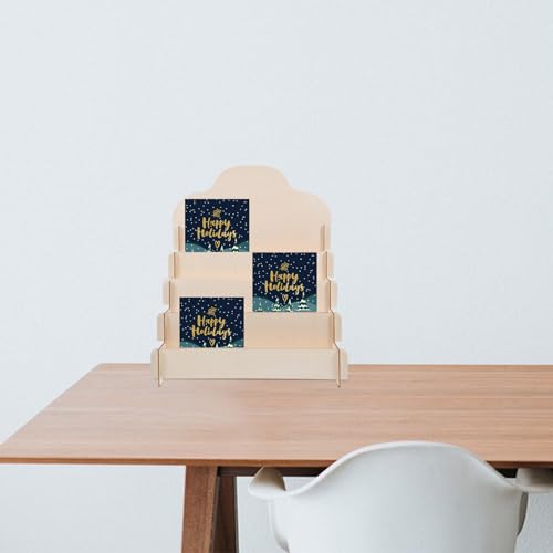 Expositor para tarjetas de felicitación de madera beige BUTIFULSIC 6