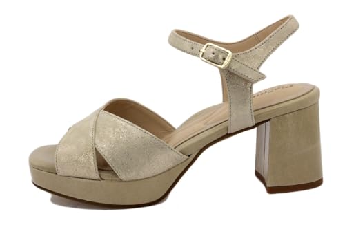 Sandales à talon en cuir véritable noir d'Espagne PieSanto 240275