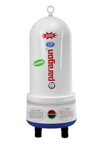 Image of Paragon Portable Automatic Instant Water Heater /Geyser - 2.5 Litre, 4KW, Polymer Tank - Suitable for Travel, Kitchen, Bathroom, Office, Restaurants, and Labs (Shower Model, White)