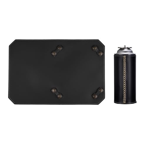 PU Leather Stove Mats Portables Protective Storage Pad Camp Stove Accessories for Various Outdoor Activity Wilderness Cooking Eq