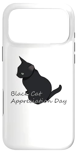 Black Cat Appreciation Day�s���L���ӂ̓��t��邩�� ���킢�� �v���[���g �M�t�g �L�D�� �X�}�z�P�[�X iPhone 17 Pro Max �p