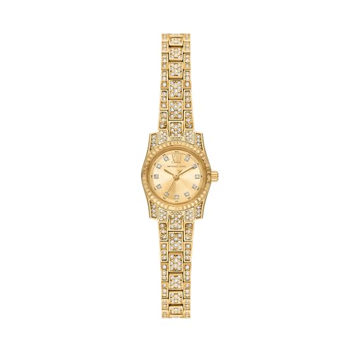 Michael Kors Women's Lexington Three-Hand Gold-Tone Stainless Steel Watch (Model: MK4980)