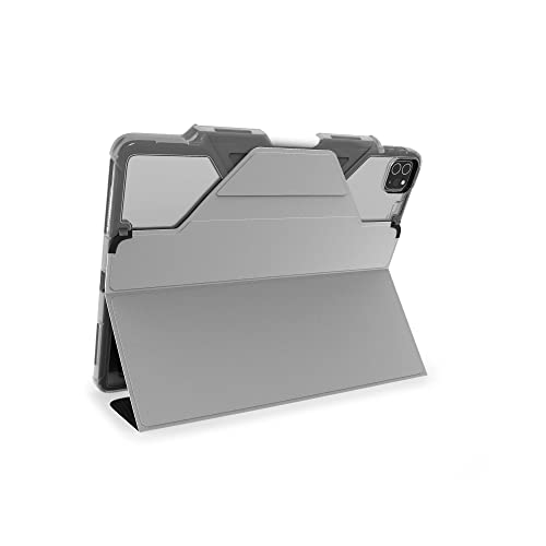 Stm Bags Dux Plus - Custodia Protettiva Compatibile Con Apple Ipad Pro 11" (2022-2018), Nero/Trasparente (Porta Apple Pencil, Standard Militare, Idrorepellente, Funzione Supporto, Wake/Sleep) - 2