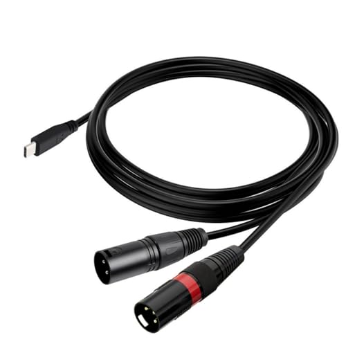 SueaLe Cable de música USB C a macho de 3 pines para conectar teléfonos inteligentes a amplificadores y sistemas de sonido, 100 cm