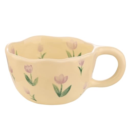 Taza de cerámica floral VanEnjoy 10 oz para café y té