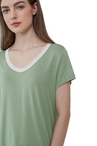 Image of Joyaria Cooling Pajamas Bamboo Viscose Lightweight PJs Set Women Wicking Sleepwear for Night Sweat S-XXL