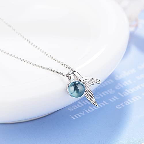 Collier à breloques de queue en cristal pour femmes pour mariage