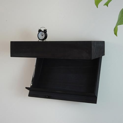 Étagère murale en bois pour ranger les petits objets cachés dans le compartiment - 3