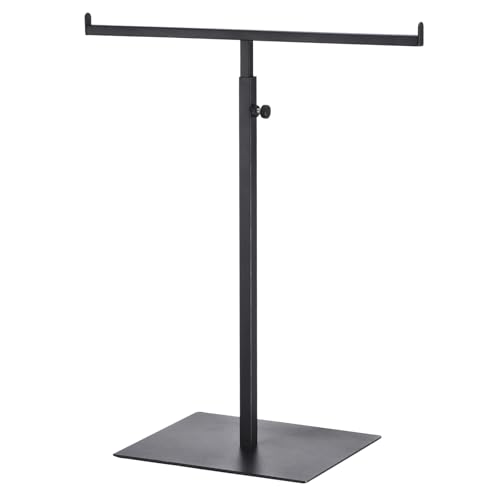 uxcell t Shaped Purse Display Stand Adjustable Handbag Rack Single Hook Holder, Black