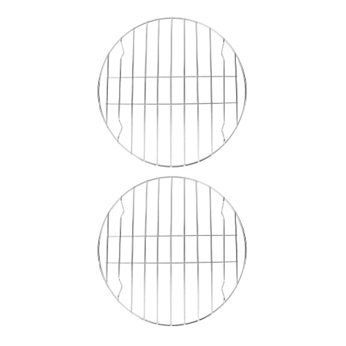 HEMOTON 2pièces Support De Barbecue Acier Inoxydable De Racks Ronds Pratiques Pour Grillades Extérieur Pour Viandes Et Pizzas