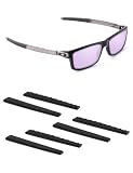 Handwith 3 paia di calzini in morbido silicone per occhiali da sole Oakley Currency OX8026/Twin Shock OX3095, antiscivolo, comodi da indossare, kit di ricambio nero