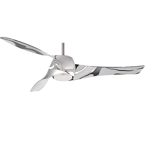 Minka-Aire 58" Artemis Liquid Nickel Led Smart Ceiling Fan #TOP8