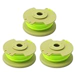 Strimmer Spool Replacement Wire – Compatible Line Trimmer Parts – Pre-Wound Nylon String Auto-Feed System – Garden Grass Cutting Tool Accessories for Lawn Maintenance (Pack of 3)