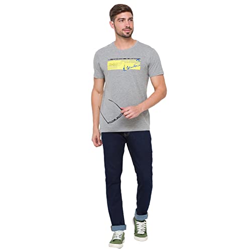 Image of Spykar Men's Printed Slim Fit T-Shirt