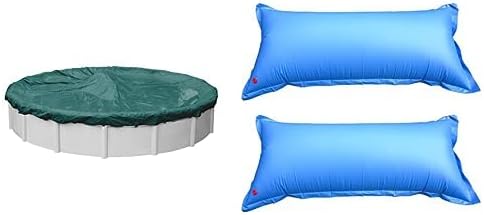 Pool Mate 3928-4-PM Winter Pool Cover with Pillows, Extra Heavy-Duty Teal Green, 28 ft Above Ground Pools