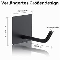 LIUCONGBD Haken Selbstklebende Klebrige Heavy Duty, 4 Stück Lange Edelstahl – Ansicht 2