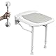 Duschklappsitz Für Wandmontage Zusammen mit Armlehne,Duschsitz Klappbar Wandmontage, Für ältere Menschen, Dusche Klappsitz, Duschstuhl Klappbar, Duschhocker Wandmontage, Maximale Belastung 280 Kg