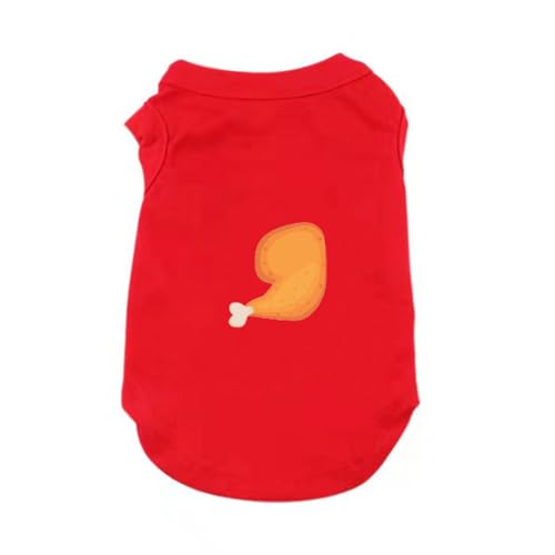 Tシャツ XS ドッグフェイス 犬 夏服 ドッグウェア 犬用 超小型犬 小型犬 中型犬 服 タンクトップ ノースリーブ 可愛い ペット服 お散歩用 犬服 薄手 犬の服 夏 抜け毛防止 暑さ対策 通気性 レッド 肌触り良好 柴犬 チワワ 小型犬服